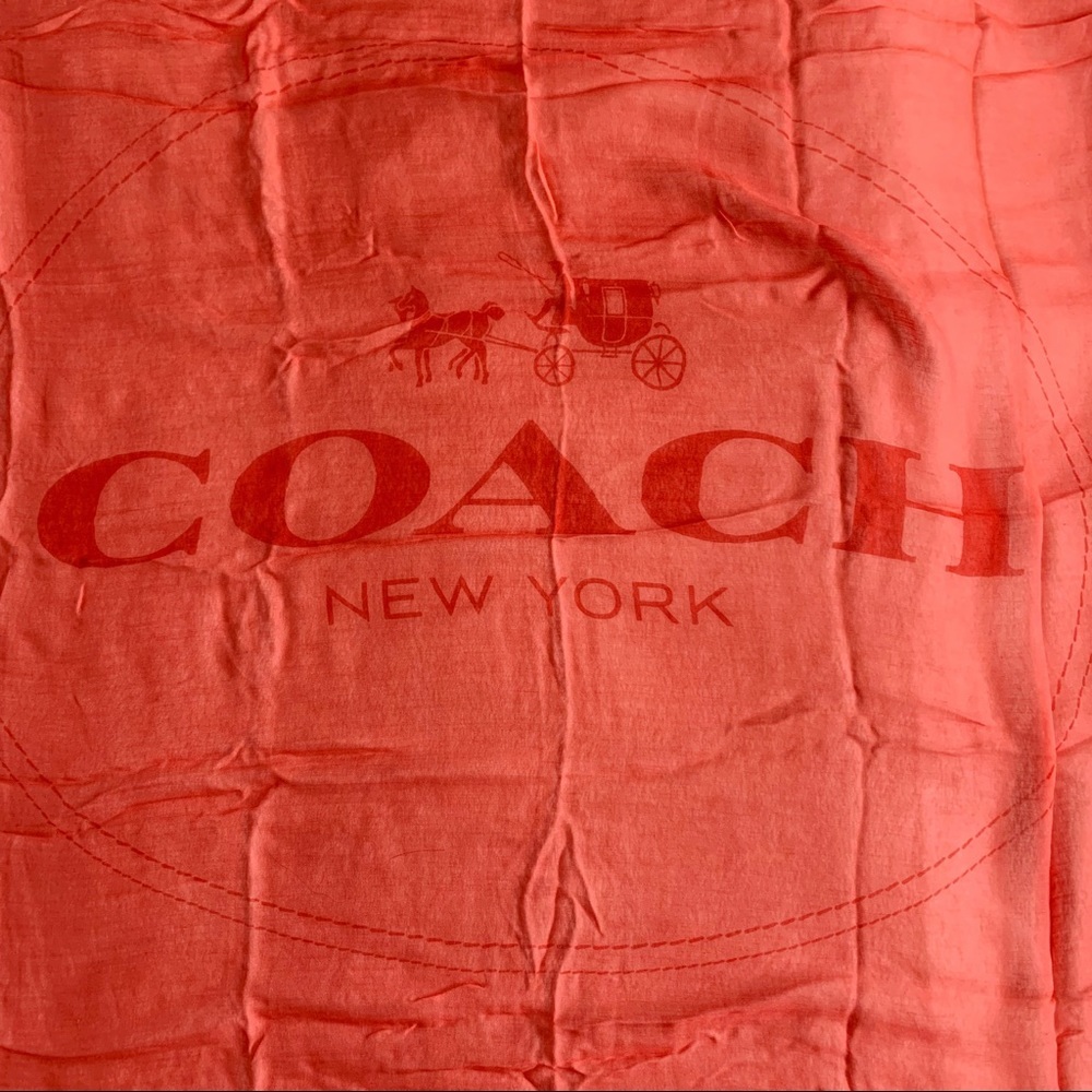 NWT Authentic Coach Cashmere Blend Scarf Shawl - Picture 5 of 6